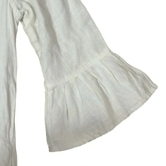 100% Linen Crown Linen Designs White Linen Shift Dress - Picture 4 of 5